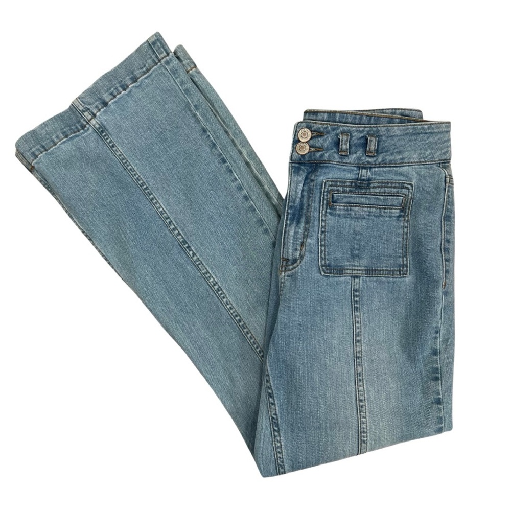 Shyanne High Rise Flare Trouser Jeans Womens Size 30 Short Western Denim - Picture 2 of 14